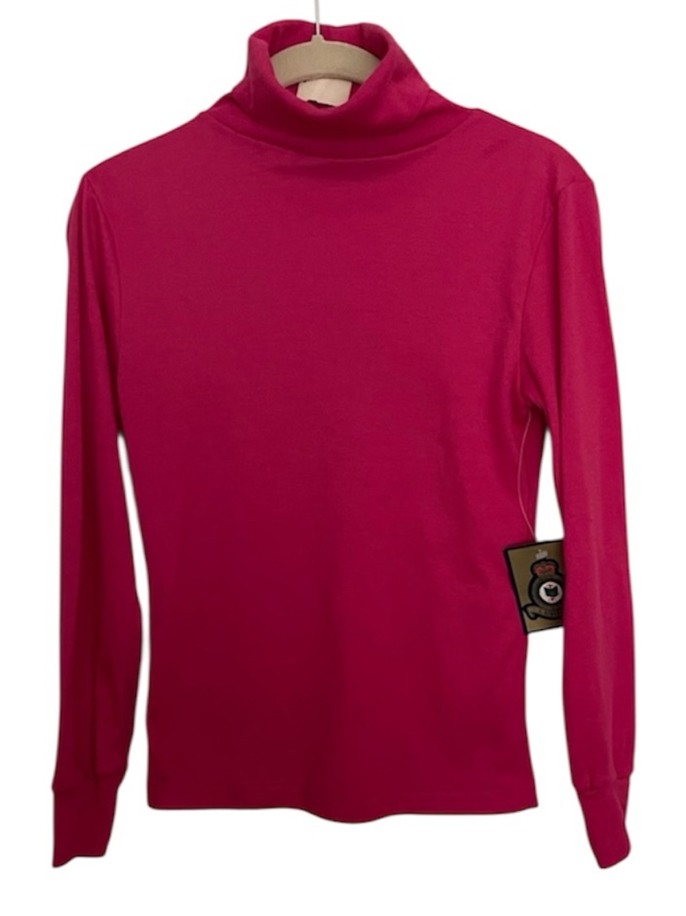 Vintage Fuchsia Turtleneck Long Sleeve Top Simsbury